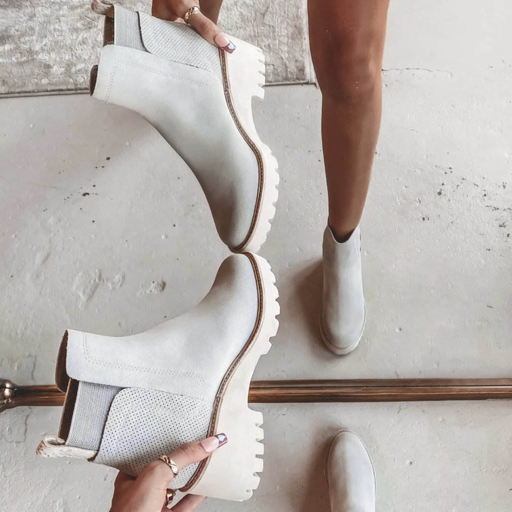 New Dolce Vita Women's Huey Booties Gray Suede Size 7